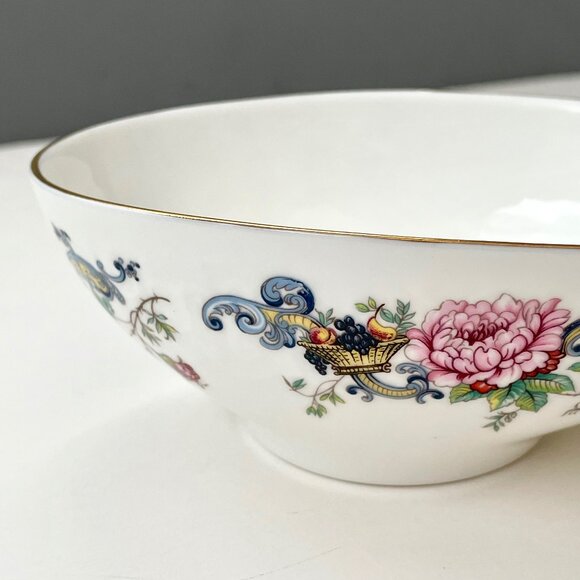 Crown Staffordshire England Chelsea Manor Fine Bone China Candy Dish Oval Bow - Picture 14 of 16